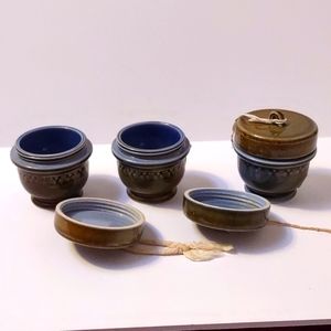 Vintage A.S. Cooper Irish porcelain egg cobblers Only 2 Left, One Broke Sorry